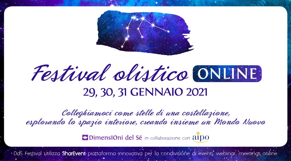 Festival olistico online DimensIOni del Sé - 29-30-31 gennaio 2021