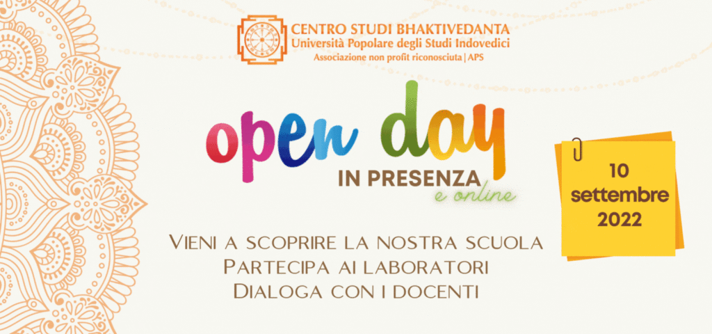 Speciale OPEN DAY del Centro Studi Bhaktivedanta