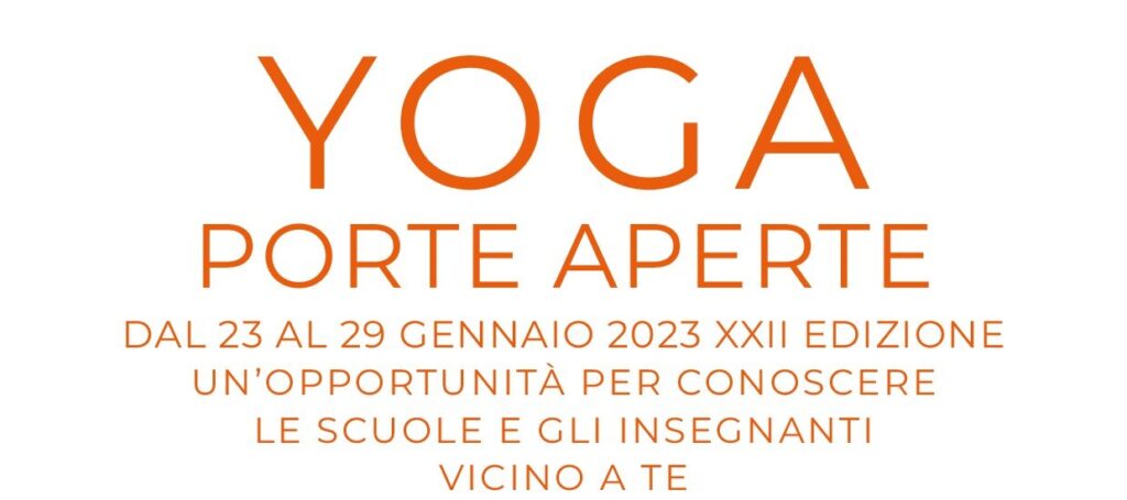 Yoga Porte Aperte - dal 23 al 29 gennaio 2023